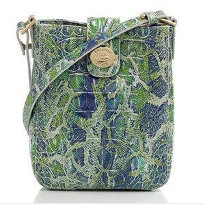 NWT  Brahmin Marley Green Viper Melbourne. Croc-embossed leather.